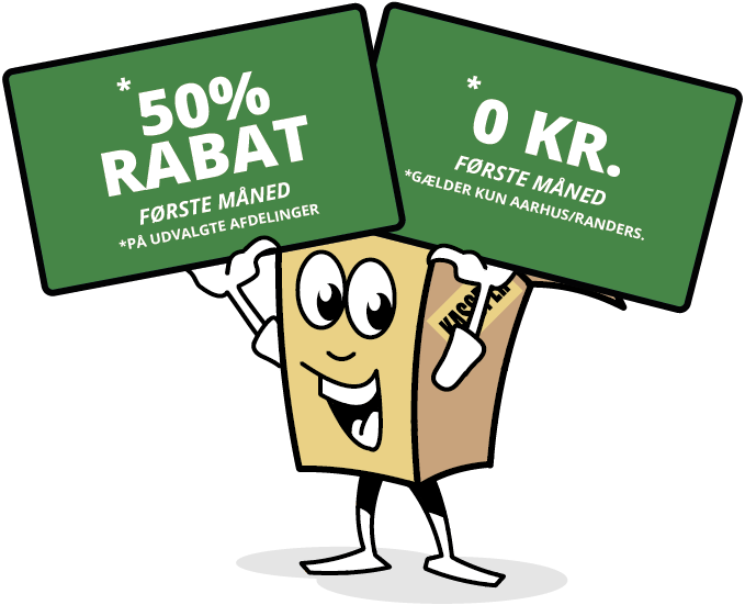 Boxdepotet 50% og 0 kr. – Kassper grafik